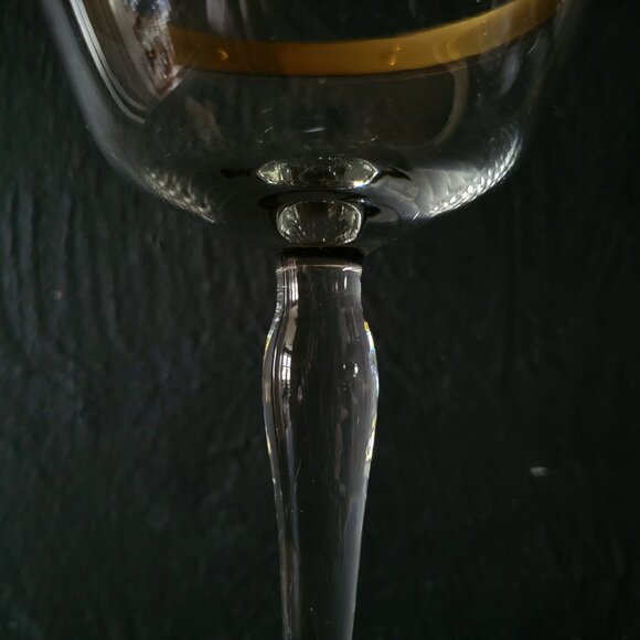 Vintage Tiffin-Franciscan Rambler Rose Gold-Rimmed Champagne Coupe Floral Design - Picture 3 of 5